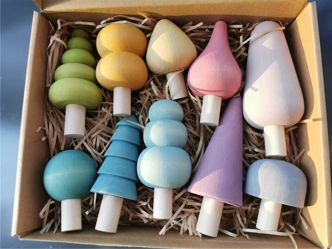 Wooden Tree Set - Pastel